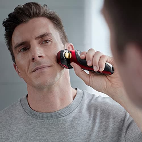 Panasonic ARC5 Electric Razor for Men Face, Wet & Dry Shavers for Men with Foil Shaver, Pop-up Trimmer, Ultra-Fast 5-Blade, Smart Shave Sensor, 16D Flexible Pivoting Head - ES-ALV6HR (Red) 13
