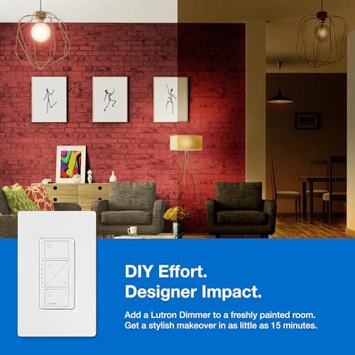 Lutron Caseta Original Smart Dimmer Switch Kit, 2 Dimmer Switches, 2 Wall Plates, 2 Pico Remotes, and Smart Hub, Works with Alexa, Apple Home, Google Home, 3 Way, 150W, No Neutral, P-BDG-PKG2W-A 13