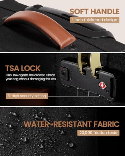 LOVEVOOK Carry On Luggage 22x14x9 Airline Approved, 20 Inch Softside Suitcases with Wheels, Lightweight Spinner Carry on Suitcase with TSA Lock, Water-Resistant Large Capacity Luggage for Travel 6