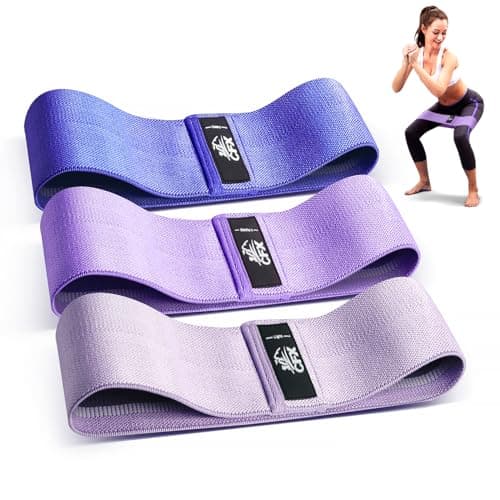 CFX Resistance Bands Set, Exercise Bands with Non-Slip Design for HIPS & Glutes, 3 Levels Workout Bands for Women and Men, Booty Bands for Home Fitness, Yoga, Pilates