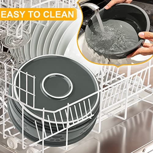 KPWACD Ceramic Pet Bowl for Dogs and Cats, Weighted Non-Slip Dog Bowls Food and Water Dish, Durable Pets Feeding Bowls Suitable for Small, Medium, and Large Dogs, Grey, 36 Oz 8