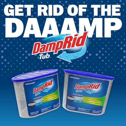 DampRid Fragrance Free Disposable Moisture Absorber with Activated Charcoal, 18 oz (Pack of 3) Moisture Absorber & Odor Remover, Lasts Up To 60 Days, No Electricity Required 8