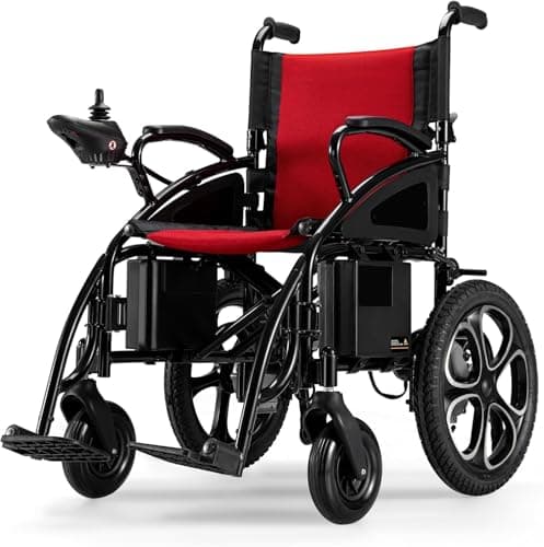 Electric Wheelchair for Adults, 500W Motors Powerful, Mobility Scooter 16 Inch Big Wheels, All Terrain Power Wheelchair, Compact Portable Motorized Wheelchair for Seniors, 20 Miles Travel Range