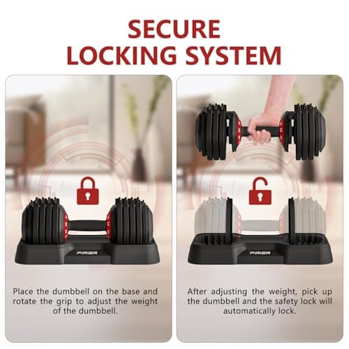 Adjustable Dumbbell 55LB Single Dumbbells Weight, 10-in-1 Weight Dumbbell with Anti-Slip Metal Handle for Home Gym Exercise Equipment 6