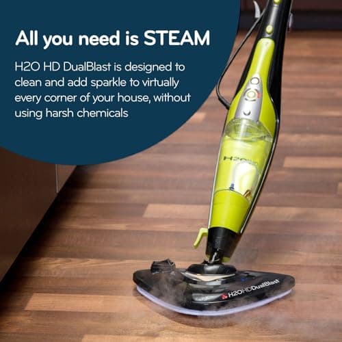 H2O HD 5-in-1 DUALBLAST Steam Mop and Handheld Steam Cleaner For Floor Cleaning, Hardwood Floors, Grout Cleaner, Upholstery Cleaner, Tiles and Carpets 6