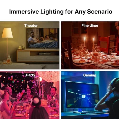 TP-Link Tapo Smart Light Bulbs, 16M Colors RGBW, Dimmable, Compatible with Alexa and Google Home, A19, 60W Equivalent, 800LM CRI>90, 2.4GHz WiFi only, No Hub Required, Tapo L530E(4-Pack) 6