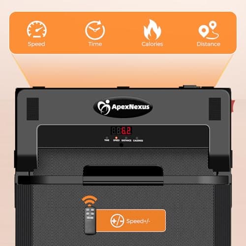 ApexNexus Walking Pad Treadmill for Office Home, 3.0HP Quiet Folding Treadmills with 300 LBS Weight Capacity, Walking Pad with Handle Bar, Portable Under Desk Treadmill with Remote Control 2