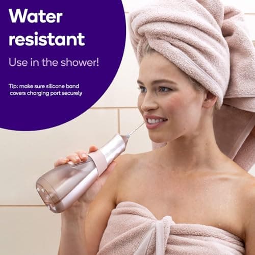 Burst Electric Water Flosser for Teeth Cleaning (3 Modes/Black) | Cordless | Plaque Removal Between Braces & Dental Work | Portable Floss | Refillable 110mL Tank 6