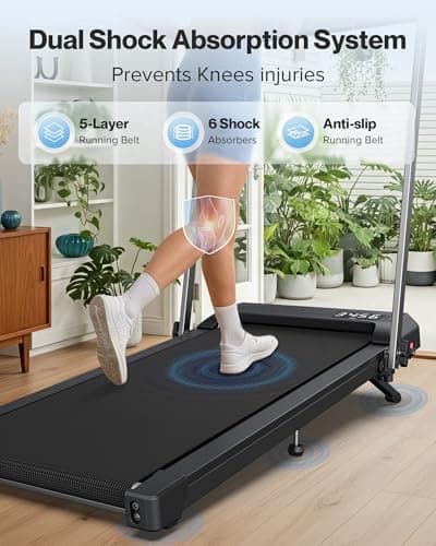 WELLFIT Walking Pad with 10% Incline, Folding Treadmill for Home and Office, 3.0 HP Portable Walking Pad Treadmill with Handle Bar, APP & Remote Control, 320 lbs Capacity 5