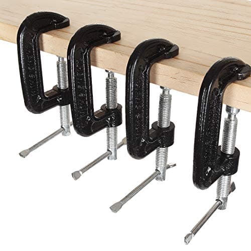 C-Clamp 2 Inch 14 Pieces G Clamp Set for Woodworking, Welding, and Building, 2 Inch Jaw Opening, Throat Depth 1-3/8 Inch 6