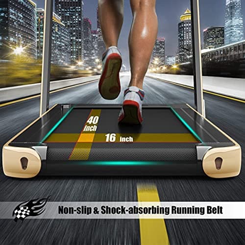 Goplus 2 in 1 Folding Treadmill with Dual Display, 2.25HP Superfit Under Desk Electric Pad Treadmill, Installation-Free, Blue Tooth Speaker, APP Control, Remote Control, Walking Jogging for Home 6