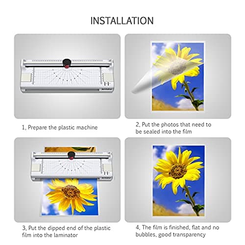 Laminator Machine 11X17 with 70Letter Size Laminating Sheets for A3/A4,13Inch Wide Thermal Hot&Cold 2Roller Lamination Laminated 3-5mil for Office Home School Teacher,with Paper Cutter,Corner Rounder 9