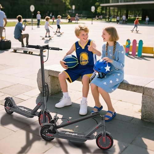 WERHY Foldable Electric Scooter, 350W Motor, Max 12Miles Long Range, 19 MPH Max Speed, 8.5" Solid Tire, Lightweight Foldable E-Scooter with Dual Braking, Digital Display, Cruise Control 9