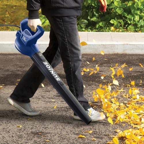 Sun Joe Corded Electric Leaf Blower Machine, 155 MPH, 260 CFM, 6-Amp Motor, Blue - Portable and Lightweight Gardening Equipment for Yard Care and Lawn Maintenance, SBJ597E-SJB 7