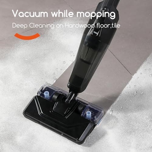 REECOO Stick Vacuum Cleaner with 3 Mop Pads Electirc Mop 600W 18kpa Powerful Suction Corded Upright Vacuum Lightweight Electric mop for Tile Hardwood Floor,Marble Cleaning 9