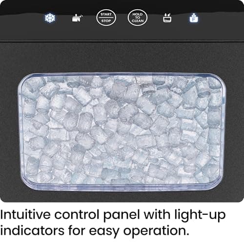 Iceman Pebble Ice Machine, Countertop Nugget Ice Maker Produces Chewable Pellet Ice in 20 Minutes, Makes 33lbs/Day, with One-Touch Cleaning Function and Ice Scoop/Basket Included – Stainless Steel 6
