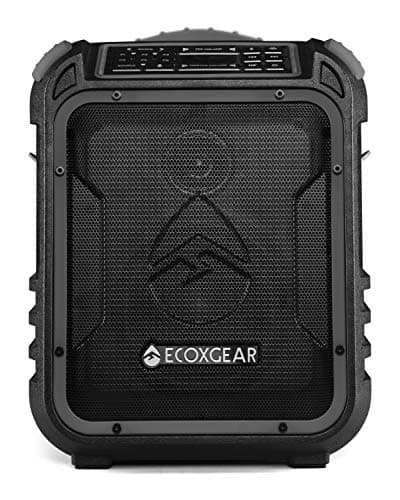 ECOXGEAR EcoXplorer GDI-EXPLR110 Rugged Waterproof Floating Portable Bluetooth AM/FM Wireless 50 Watt Speaker with Carry Strap (Gray)