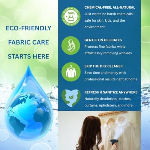 SALAV GS18 Full-Size Clothes Steamer - 1500W Power, 1.8L Water Tank, 60-Min Garment Steam, Iron Clothing, Adjustable Pole & Wheels for Easy Storage, Professional Standing Steamer for Clothes, White 12