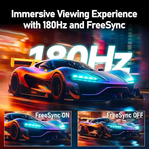 ZZA 27 Inch Curved Gaming Monitor 200Hz|180Hz|144HZ 1ms FHD 1080P Computer Screen FreeSync|130% sRGB|HDR|Low Blue Light|HDMI DP Ports|VESA Mount|Metal Stand 6