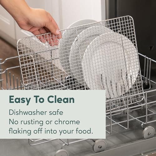 Ultra Cuisine Heavy Duty Cooling Rack for Cooking and Baking - Professional Grade Premium100% Stainless Steel Baking Rack & Wire Cooling Mesh for Roasting & Grilling - Dishwasher Safe - 11.5" x 16.5" 6