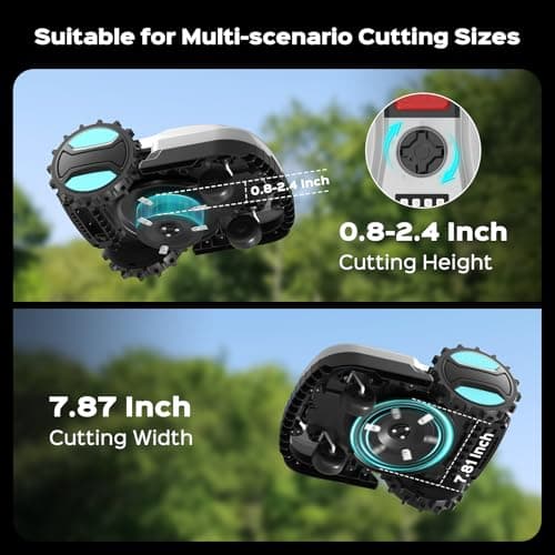 Robot Lawn Mower with App Control – Adjustable Cutting Height, Auto-Charging, Obstacle Detection & Smart Scheduling – Ideal for Lawns up to 1/8 Acre 5