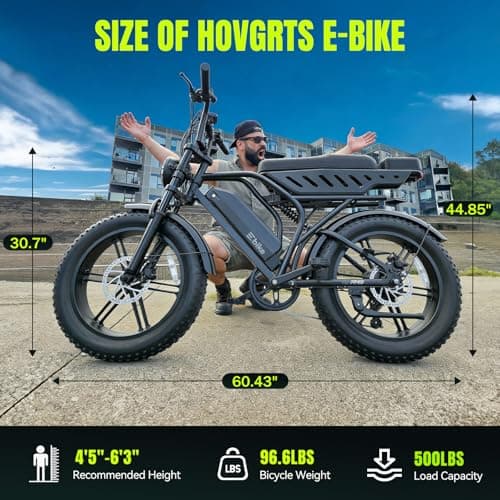 TS TST GRP LLC Electric Bike for Adults, 1500W Peak Ebike, 48V 15AH Waterproof Removable Battery, 7 Speed, 28 MPH Max, 20" Electric Off-Road Bike, UL 2849 Certification 8