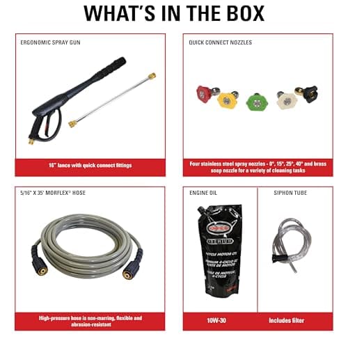 Simpson Cleaning 3600 PSI Gas Pressure Washer, 2.5 GPM Power Washer for Commercial Use, Honda GX200 Engine, 35-Foot MorFlex Hose, Aluminum Series, 49-State (ALH3425) 4