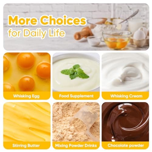 OOKUU Stainless Steel Egg Whisk, Semi Automatic Whisk Blender - Versatile Tool for Blending, Whisking, Beating & Stirring (12in) 6
