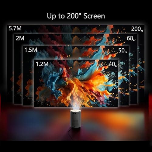 Mini Projector with Wifi and Bluetooth,Electric Focus 1080P 400ANSI Movie Projector,Walnutt 2025 Upgraded Portable Projector Auto Keystone Proyector Compatible with Smartphone/Laptop/TV Stick/HDMI/USB 5