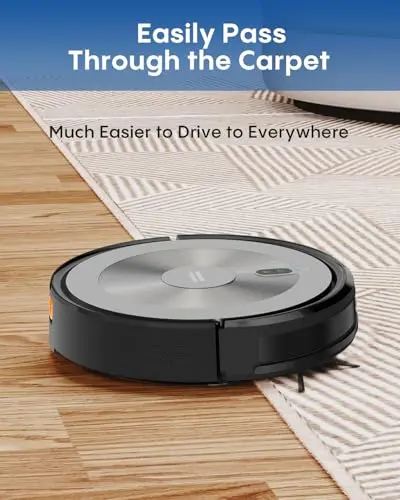 Robot Vacuum and Mop - Robotic Vacuums Cleaner 3000 Pa Strong Suction, Smart Efficient Navigation, Automatic Recharge, Anti-Fall, 6 Cleaning Modes, Pet Hair Removal, App/Alexa/Voice Control 7