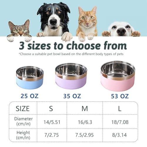Personalized Dog Bowls with Name, BUGMKCS Customized Steel-stanless Pet Water Bowls for Both Cat & Dog, Engraved Dog Water Bowl, Durable Cute Double Layer Reinforcement Cat Food Bowl for Pets Gifts 6