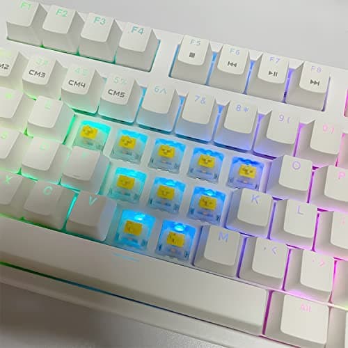 Gateron Milky Yellow Switches Mechanical Keyboard Silent Linear Switches 5pins for All MX Mechanical Keyboard(108Pcs, Yellow) 7