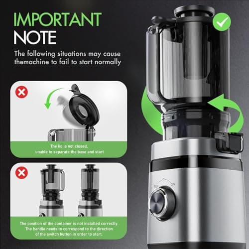 EILKOS Juicer Machines, Cold Press Juicer with Wide Feed Chute, Slow Masticating Juicers for Whole Vegetables & Fruits, High Juice Yield, Easy to Clean, Large Auger, Light Silver 6