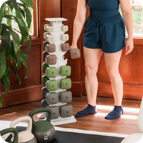 WeGym Dumbbell Racks, Space Saving Solution, Sturdy Cast Iron, Home Workout Storage, Heavy Weights Bearing, Home Strength Training 6