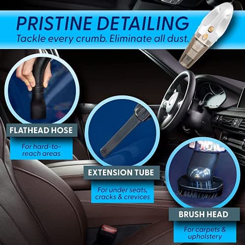 ThisWorx Car Vacuum Cleaner - Portable Handheld Mini Vacuum Cleaner W/ 16ft Cord, Bag, & Attachments - Small Vacuum for Car, RV, Boats, Travel 3