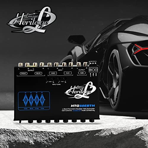 Lanzar Parametric Equalizer Subwoofer - Gain Control & Bluetooth Wireless Audio Connectivity Blue Light Illumination, Bluetooth Version: 4.0, Wireless Range: Up to 32 ft Simple Pairing 6