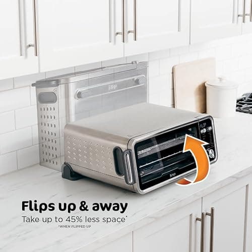 Ninja, Toaster Oven, Air Fryer, Thermometer, Toaster Oven Air Fryer Combo, Stainless Steel, Quick meals, Fries, Frozen Food, Air Fry, Dehydrate, Reheat, 13-in-1,Less Oil, Flip Away Oven, Foodi, SP351 5