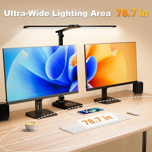 CHARYJOD LED Desk Lamp for Office Home, Height Adjustable Architect Desk Light with USB Adapter, Stepless Dimming Desk Lamp Light for Reading, Study, Workbench 3