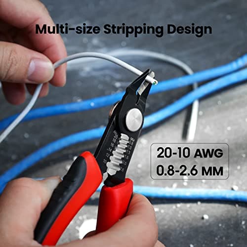 KAIWEETS Wire Cutters 6-Inch Flush Pliers with Supplementary Stripping, Cutting Pliers, Handy and Slim Diagonal Cutters, Sharp Snip 5
