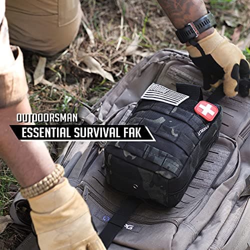 EVERLIT 250 Pieces Survival First Aid Kit IFAK EMT Molle Pouch Survival Kit Outdoor Gear Emergency Kits Trauma Bag for Camping Boat Hunting Hiking Home Car Earthquake and Adventures Od Green 6