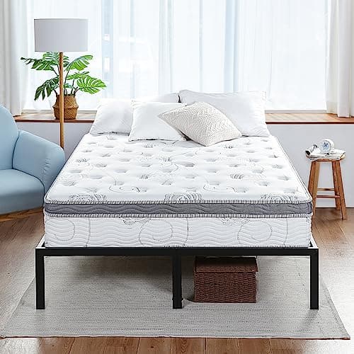 Olee Sleep Queen Mattress, 13 Inch Hybrid Mattress, Gel Infused Memory Foam, Pocket Spring for Support and Pressure Relief, CertiPUR-US Certified, Bed-in-a-Box, Firm, Queen Size