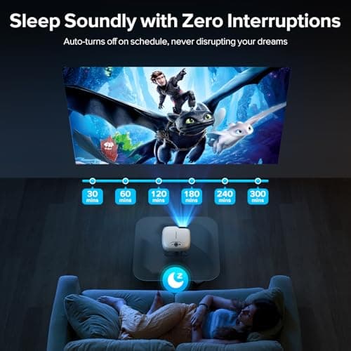 Projector, Smart Projector 1080P with WiFi and Bluetooth, Portable Projector with Apps Built-in and Projector Stand, Auto Focus & Keystone, Mini Movie Projector for Home Theater 7