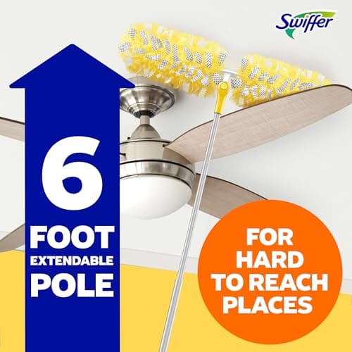 Swiffer Duster Kit with 6 ft Super Extendable Handle, Heavy Duty Starter Kit with 8 Refills 5
