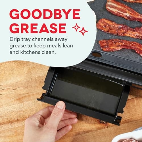 Dash Everyday Electric Griddle - Indoor Griddle for Versatile Cooking - Features Quick-Heating, Anti-Slip Feet, and Removable, Nonstick Plate - Cool Gray 6
