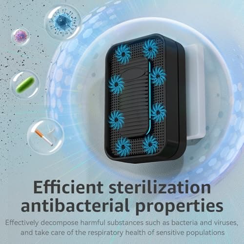 Air Ionizers for Home (3 Pack), 10 Times Efficiency Improvement, 99% Odor Eliminator for Pet Odors, Plug In Negative Ion Air Purifiers for Bedroom, Kitchen, Office - Dust, Smoke Smell (Black) 5