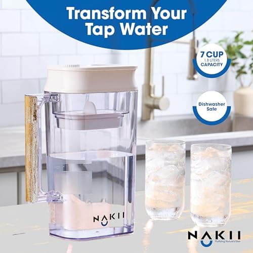 Water Filter Pitcher - Long Lasting 150 Gallons, Supreme Fast Filtration and Purification Technology, Removes Chlorine, Metals for Clean Tasting Drinking Water, WQA Certified, 5