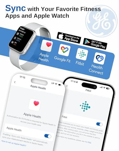 GE Smart Scale for Body Weight and Fat, Digital Bathroom Scales with LED Display BMI Body Fat - Bluetooth 13 Body Composition Monitor for Muscle Mass People with App, Accurate 400lb Weighing 7