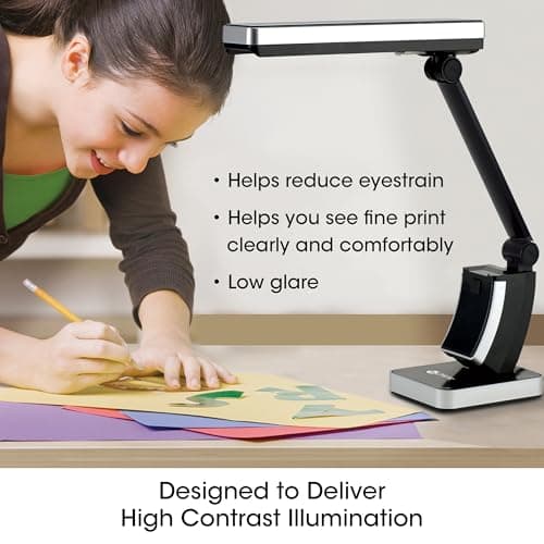 OttLite 13W Slimline Desk Lamp - Home, Office, Bedroom, or Reading (Black) 6