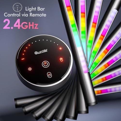 Quntis Monitor Light RGB Backlight, Eye-Care Computer Lights Bar Gaming Office Desk Lamp, 15 Modes Backlight, 3 Color Temperature & Brightness Dimmable Front Light, Ra95 Screen No Glare Monitor Lamp 6