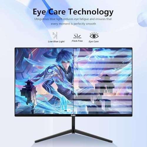 DJiEX 24 inch Monitor FHD 1920x1080p 180Hz Screen 99% sRGB Refresh Rate 3ms Home Office Gaming Computer Monitor Sync Visual Experience for Work & Play Support Wall Mount Install 8